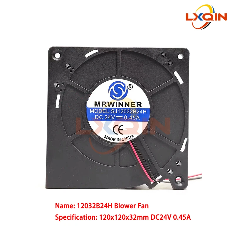 Ventilador de refrigeração dc24v 0.45a da turbina do ventilador da sução da impressora de lxqin para o ventilador de sucção do papel da impressora do grande formato 120*120*32