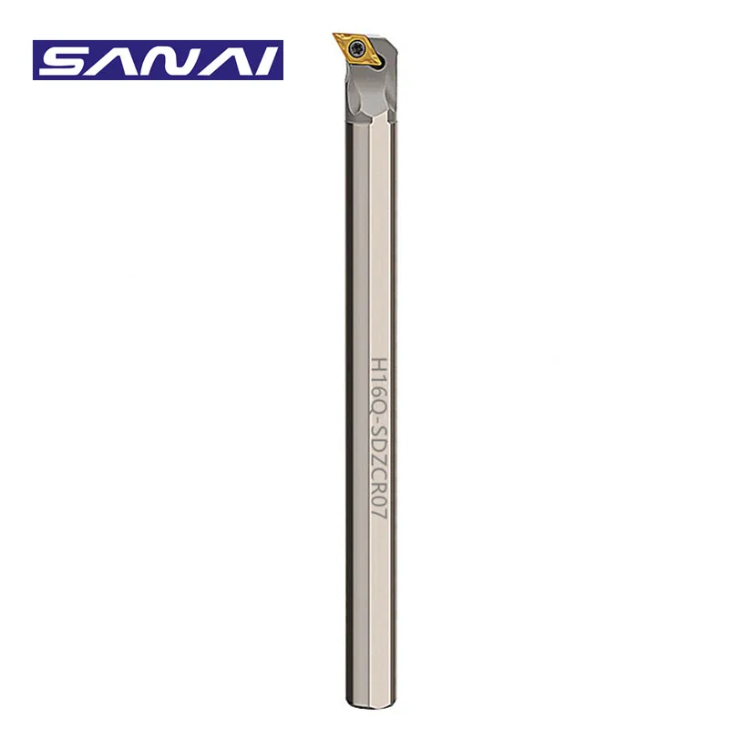 

SANAI H-SDZCR07/11 High Speed Steel Internal Turning Tool Holder Anti-vibration CNC Lathe Cutting Bar H12M H14N H16Q H20R