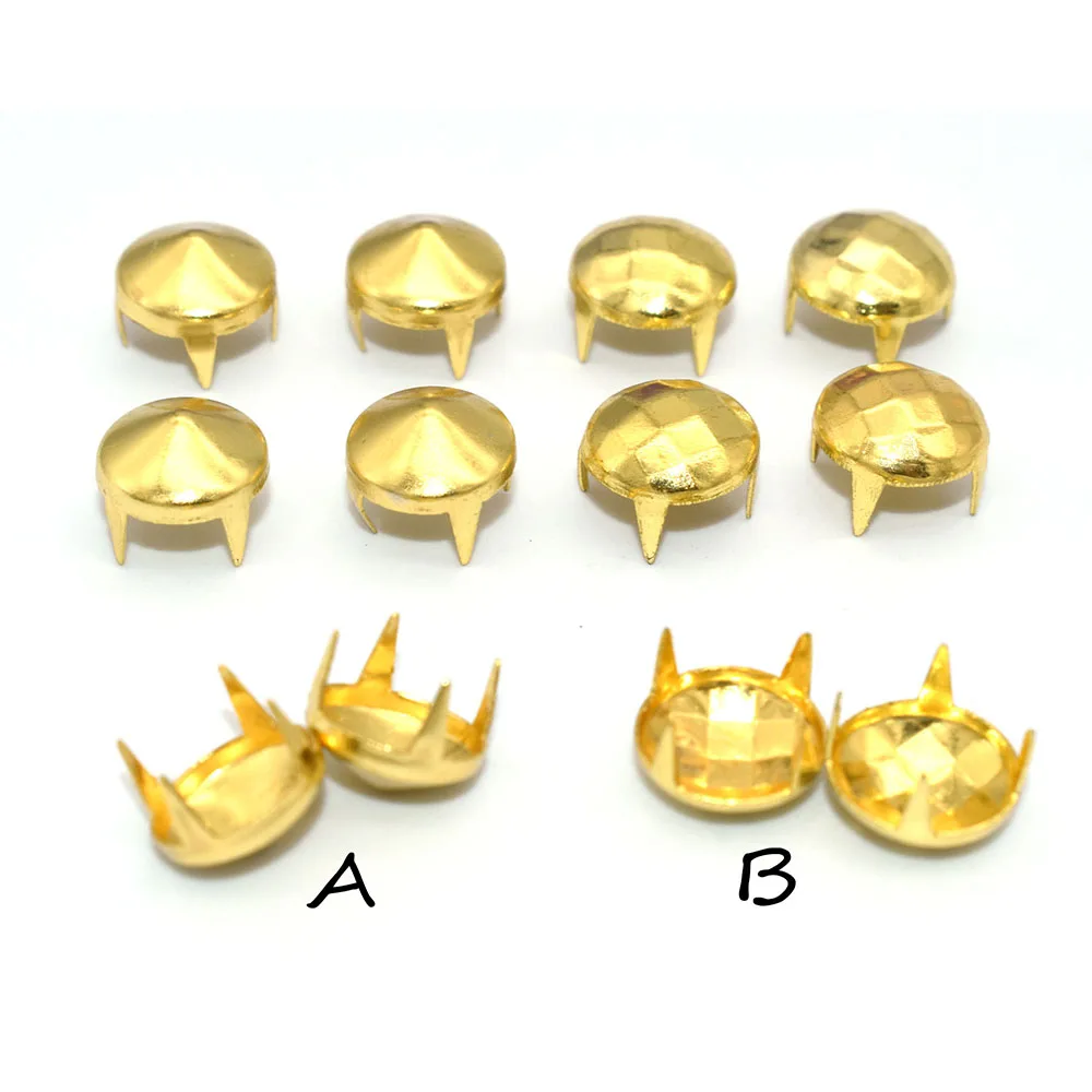 

Metal 4 Claw Studs Rivets Nail Studs Round Dome Studs Spike Gold Nail Studs 4 Claw Nail Rivets Craft Making Jacket Bags Belts