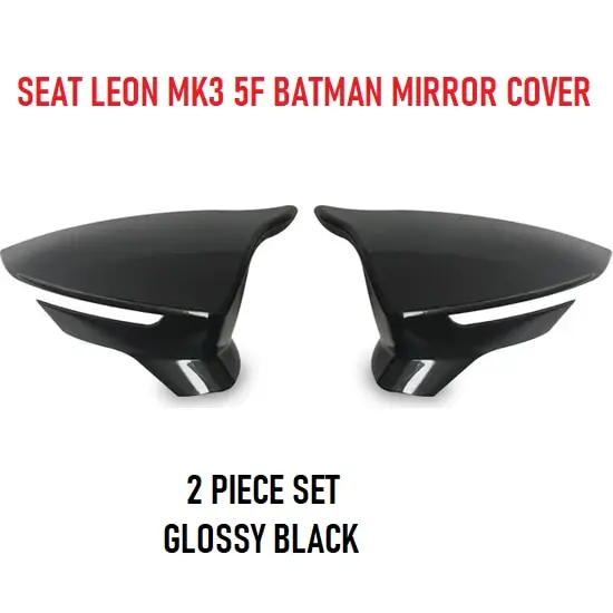 Mirror Cover Car Side Door Rearview Side Cap For Seat Leon MK3 5F 2012 -2020 ABS Plastic piano Black Fast Shipping 2 pieces