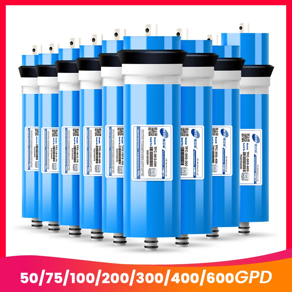 Kitchen Reverse Size 50/75/100//200/300/400/600GPD Osmosis RO Membrane Replacement Water System Filter Purifier Treatment parts