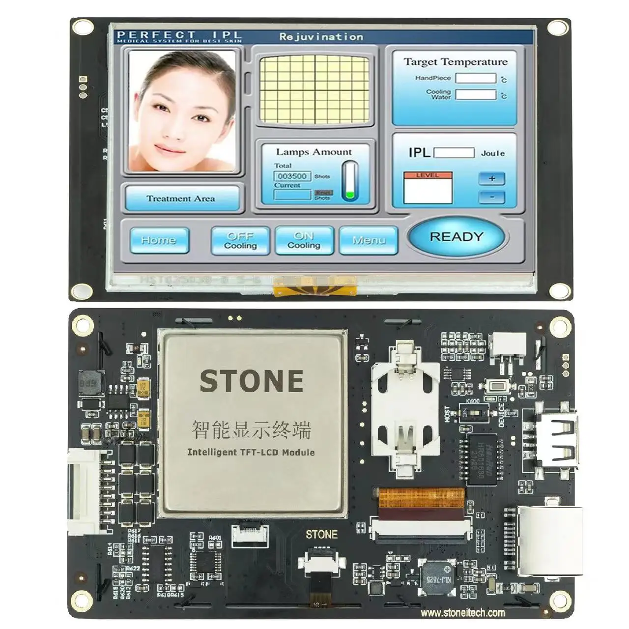 

4.3 Inch HMI Color TFT LCD Touch Screen with Controller + Program + UART Interface