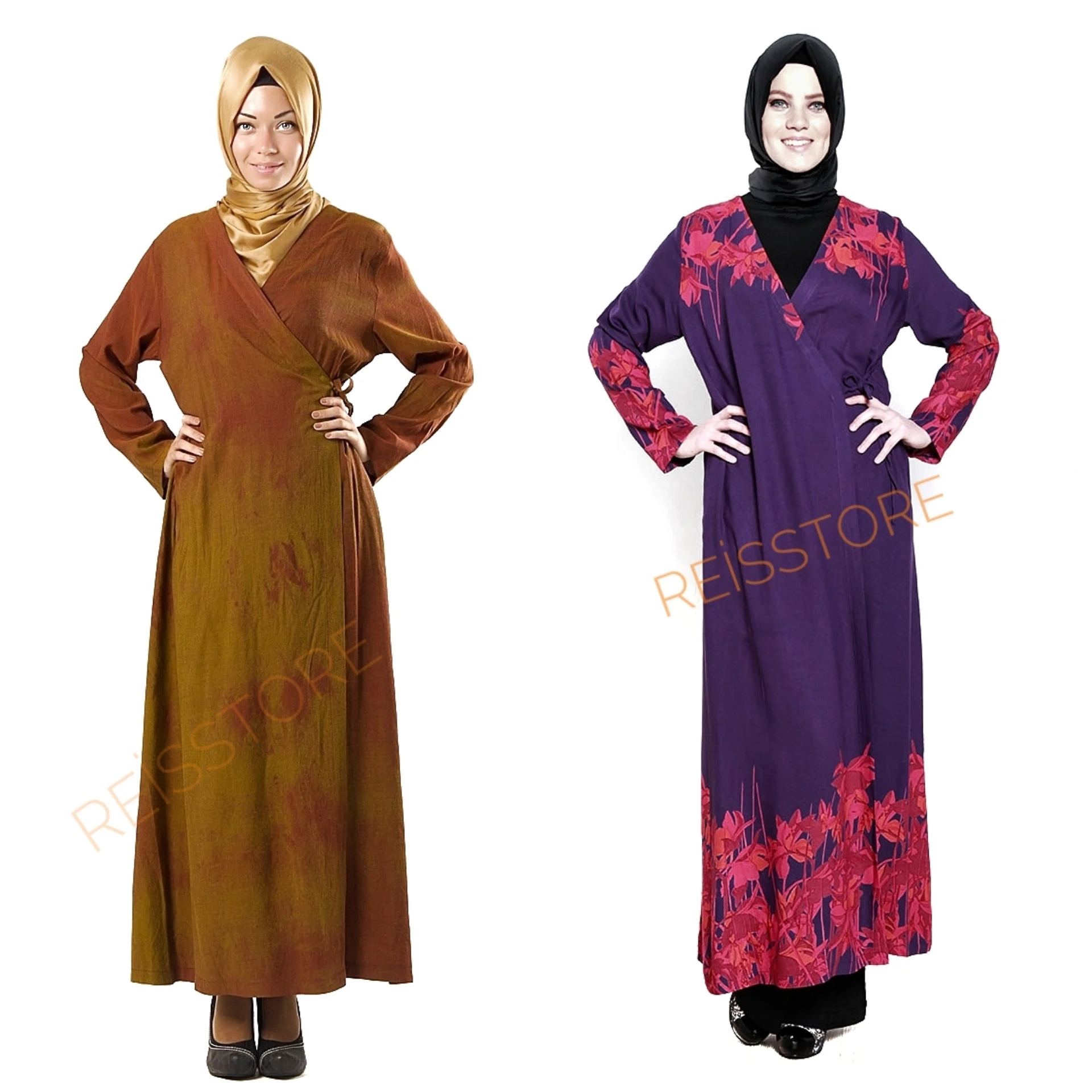 Dress Abaya Islamic Muslim Full Cover, Side Knotted, Double-Breasted Prayer, Women's Clothing Practical Negligee, Turkey Ramadan