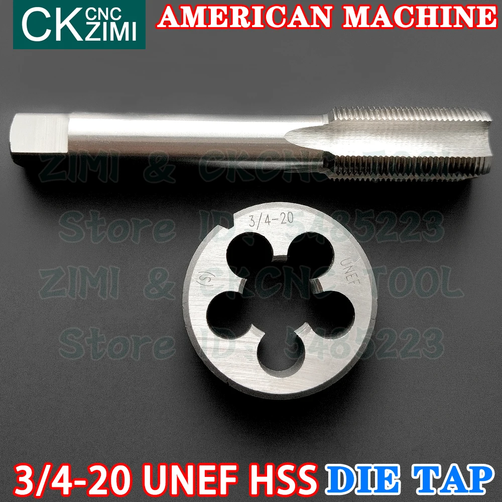 3/4-20UNEF 3/4-20 UNEF HSS Tay Cầm Thẳng Tiêu Chuẩn Mỹ Máy Chết Tập Dây Thép Cao Cấp Tap Bung mũi Khoan Khuôn Tròn Kim Loại