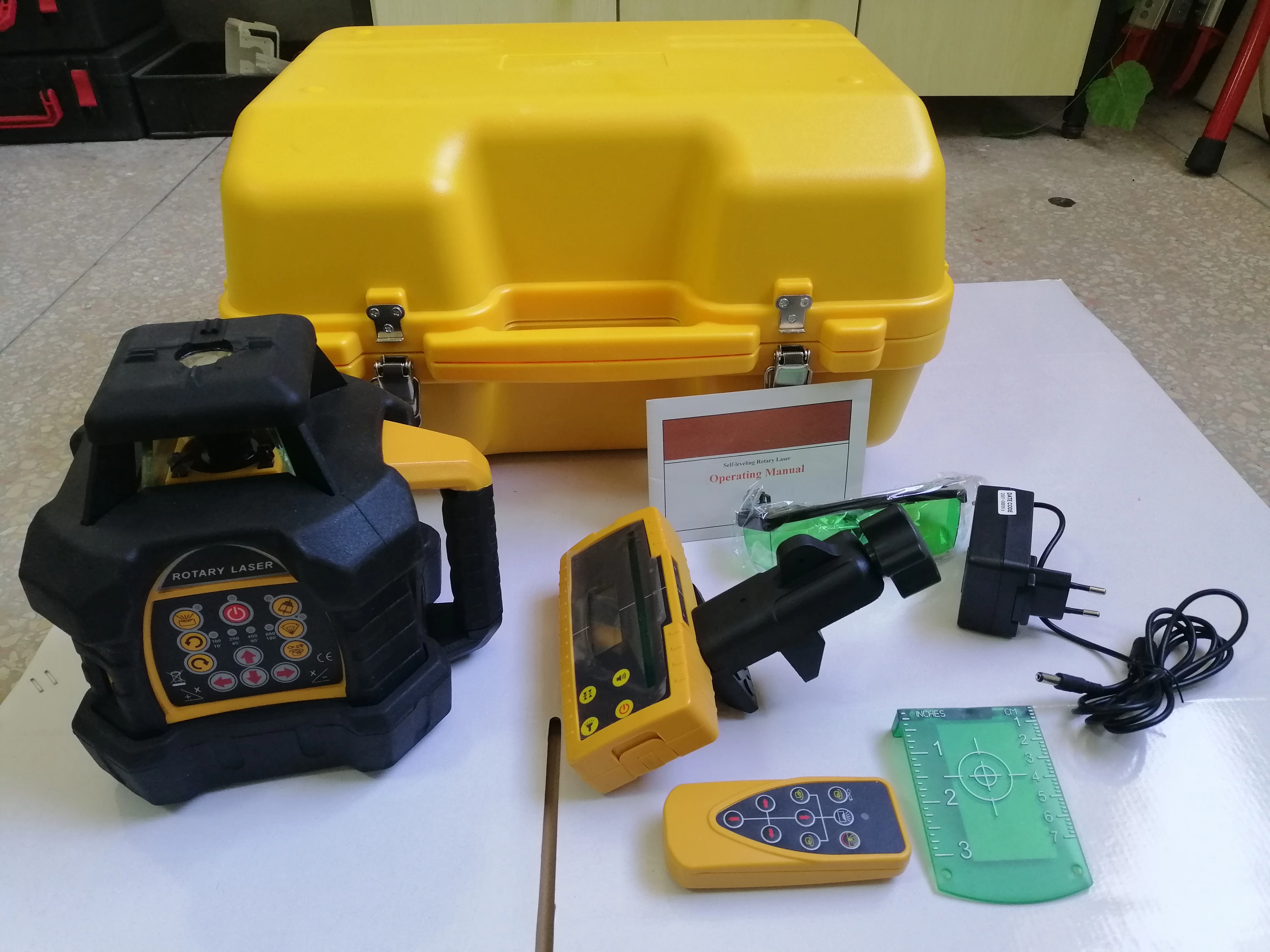 Heipoe 206G Automatic rotating levelling 30mw Green Beam Self-leveling Rotary Laser Level with LCD