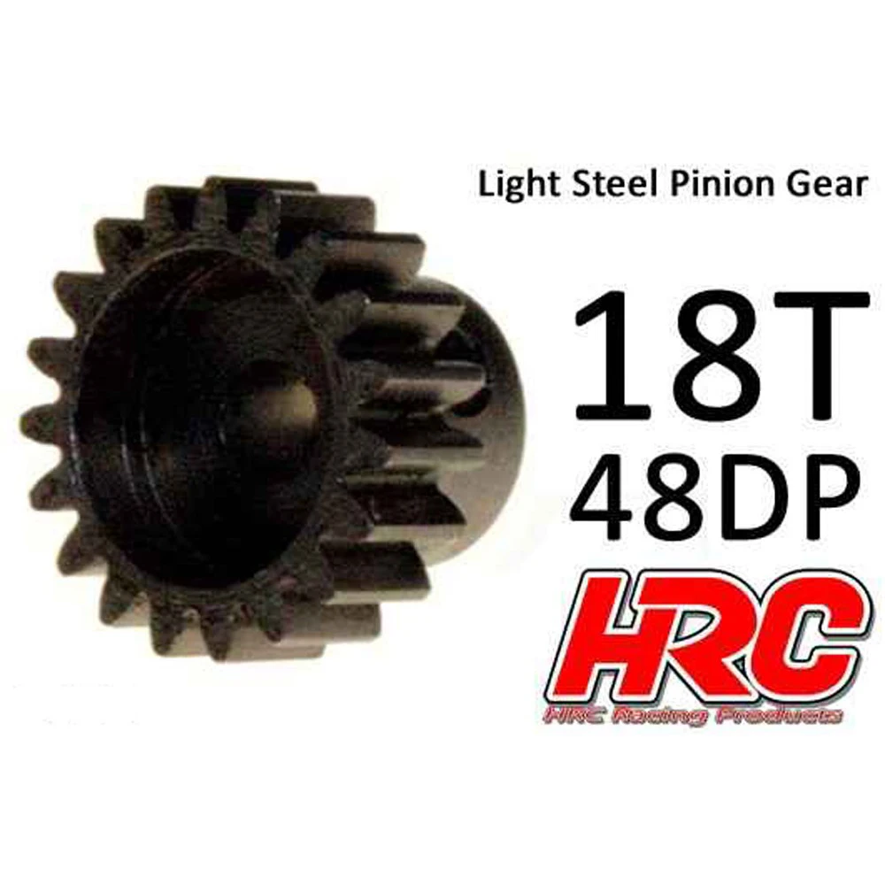 Pinion 18T, Pitch 48dp for Rc cars (HRC74818). Pinion Gear Steel - Light. Pinion 18 teeth for rc car