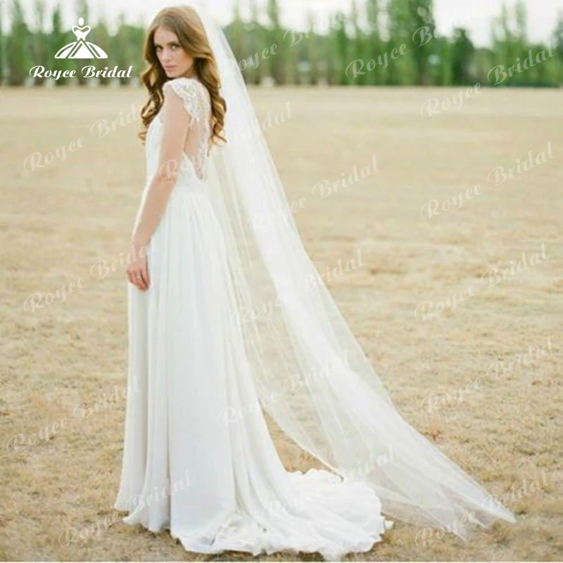 Long Tulle Wedding Veils One Layer With Comb White Lvory Bridal Veil For Bride Wedding Accessories