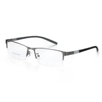 Montura de gafas ópticas TR-90 de plástico Flexible con borde frontal de aleación de media montura para hombres y mujeres 2442