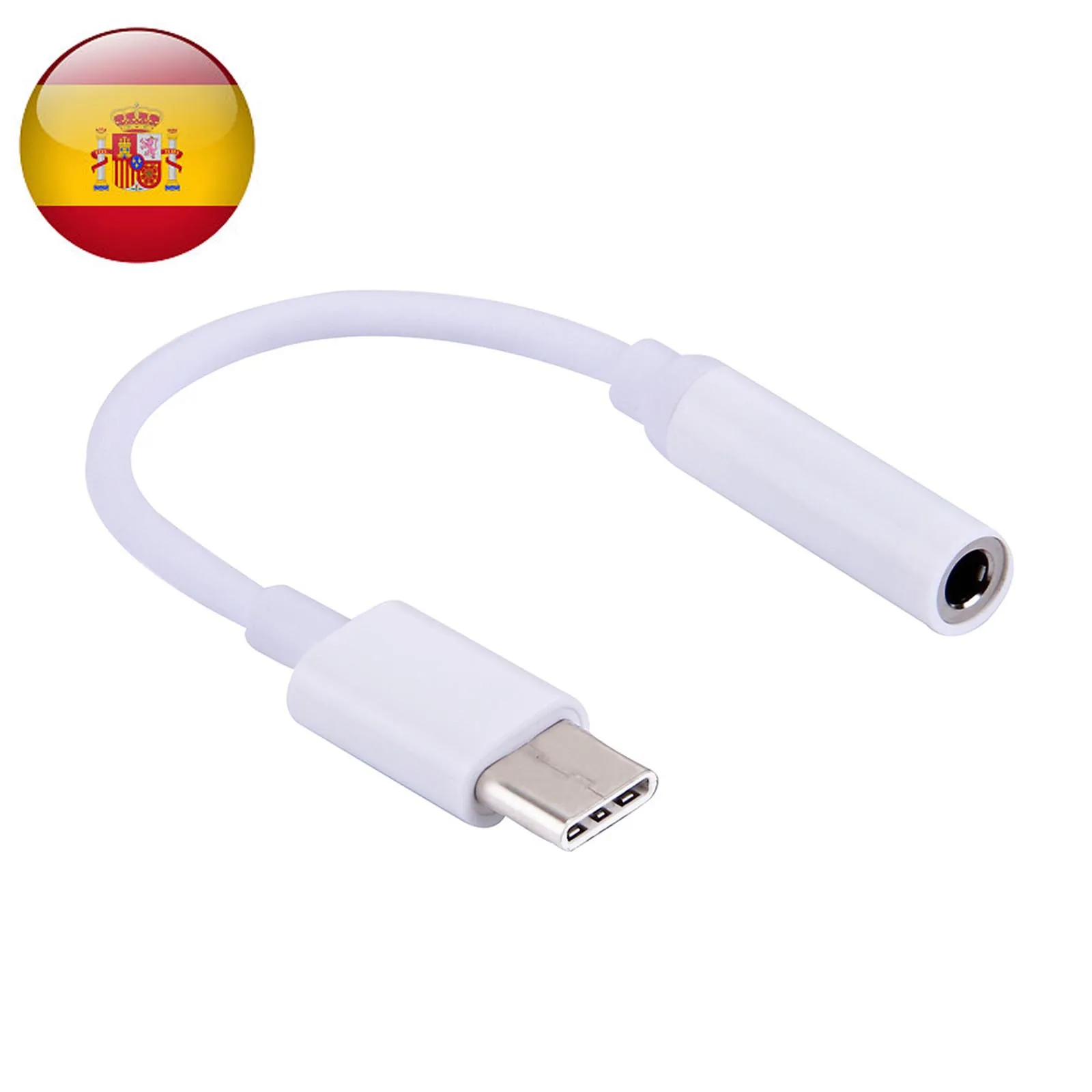 Cable Adaptador Conversor USB Tipo C Macho a Jack 3.5 mm Hembra