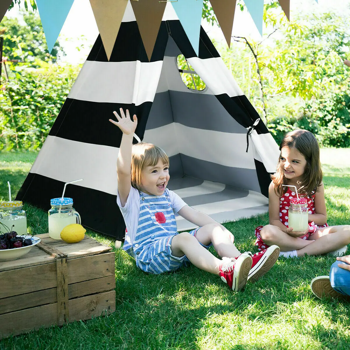 5 'indian Play Tent Teepee bambini Playhouse Sleeping Dome borsa da trasporto portatile HW61061