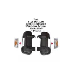 Fit Für Citroen Jumper Peugeot Boxer Fiat Ducato Spiegel Abdeckung und Signal Rechts Links 4 Pcs Set 735424438 735424437 Hohe qualität