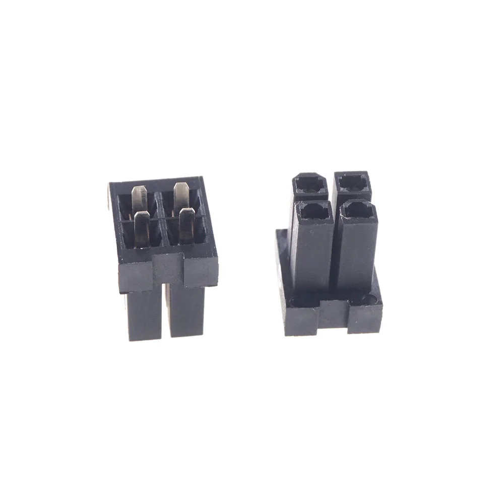 100 Pcs 4.20 MM 4 Pin PCB Receptacle ATX PSC Power Connector Female Contact Sockets 2x2 Positions Vertical