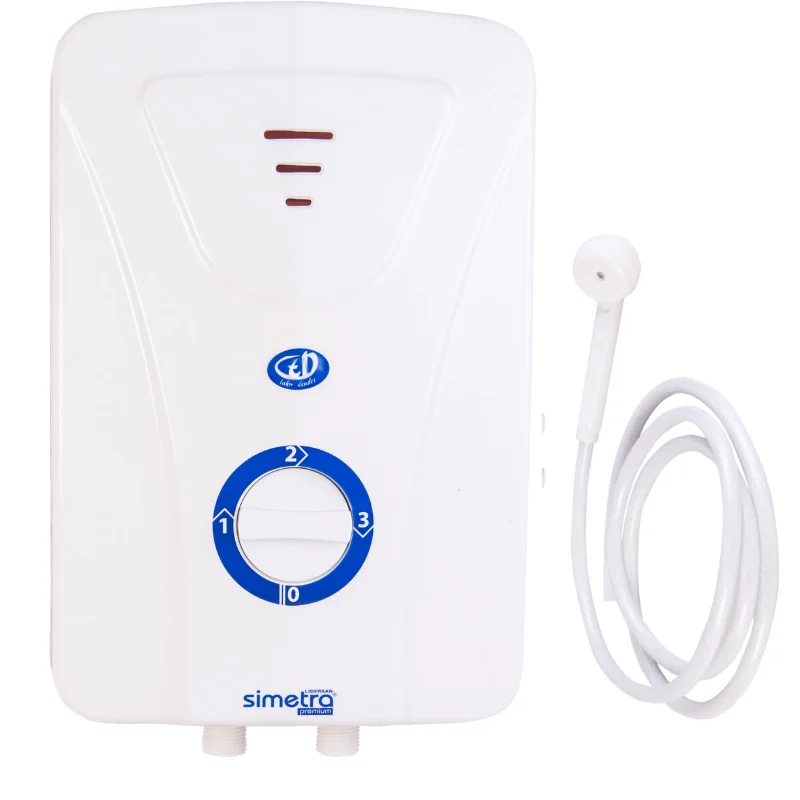 Instant Electric Water Heater 220V Kitchen Bathroom Practic To Use 8 Safety Switches Thermostat 7 kW Plastic White Easy Montage