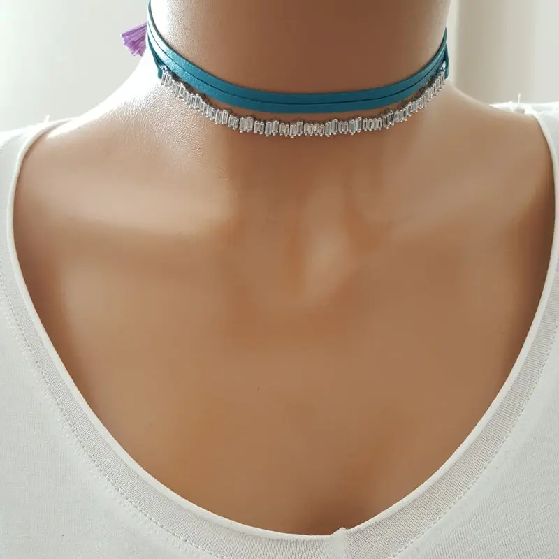 Women Choker Necklace Fine Jewelry Choker Necklace 925 Sterling Silver Made in TURKEY