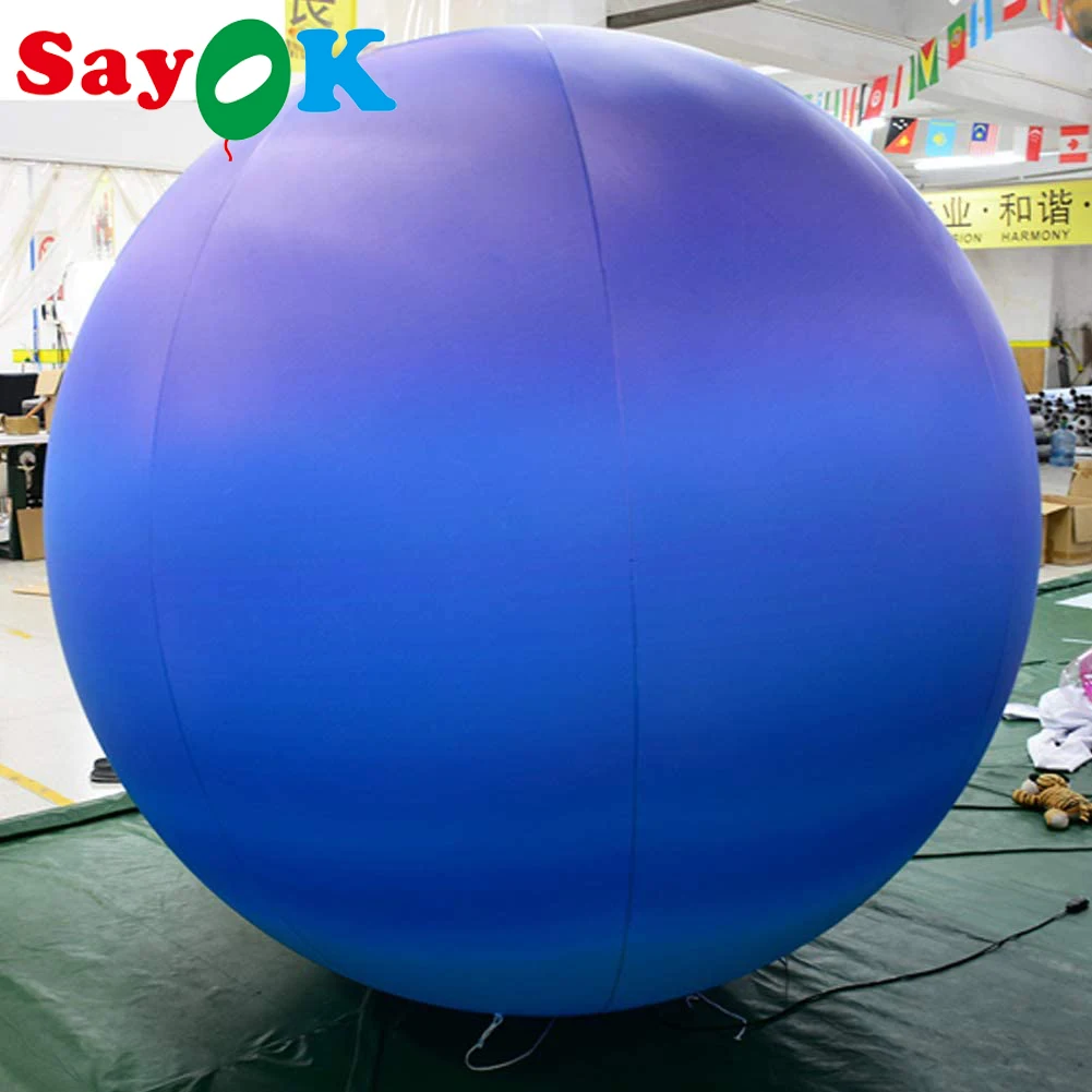 SAYOK 0.25mmPVC Inflatable Planets Solar System Inflatable Uranus Planet Balloons for Educational Institution/Planetarium Decors