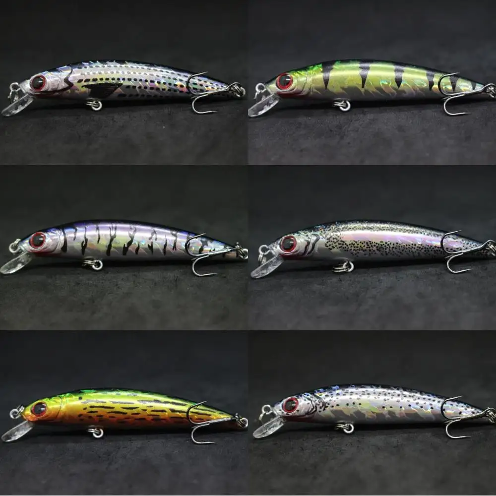 wLure Fishing Lure  9cm 7g Plastic beads to Make Crisp Sound Fresh Water Floating Minnow Bronzing and Plating Coating M641