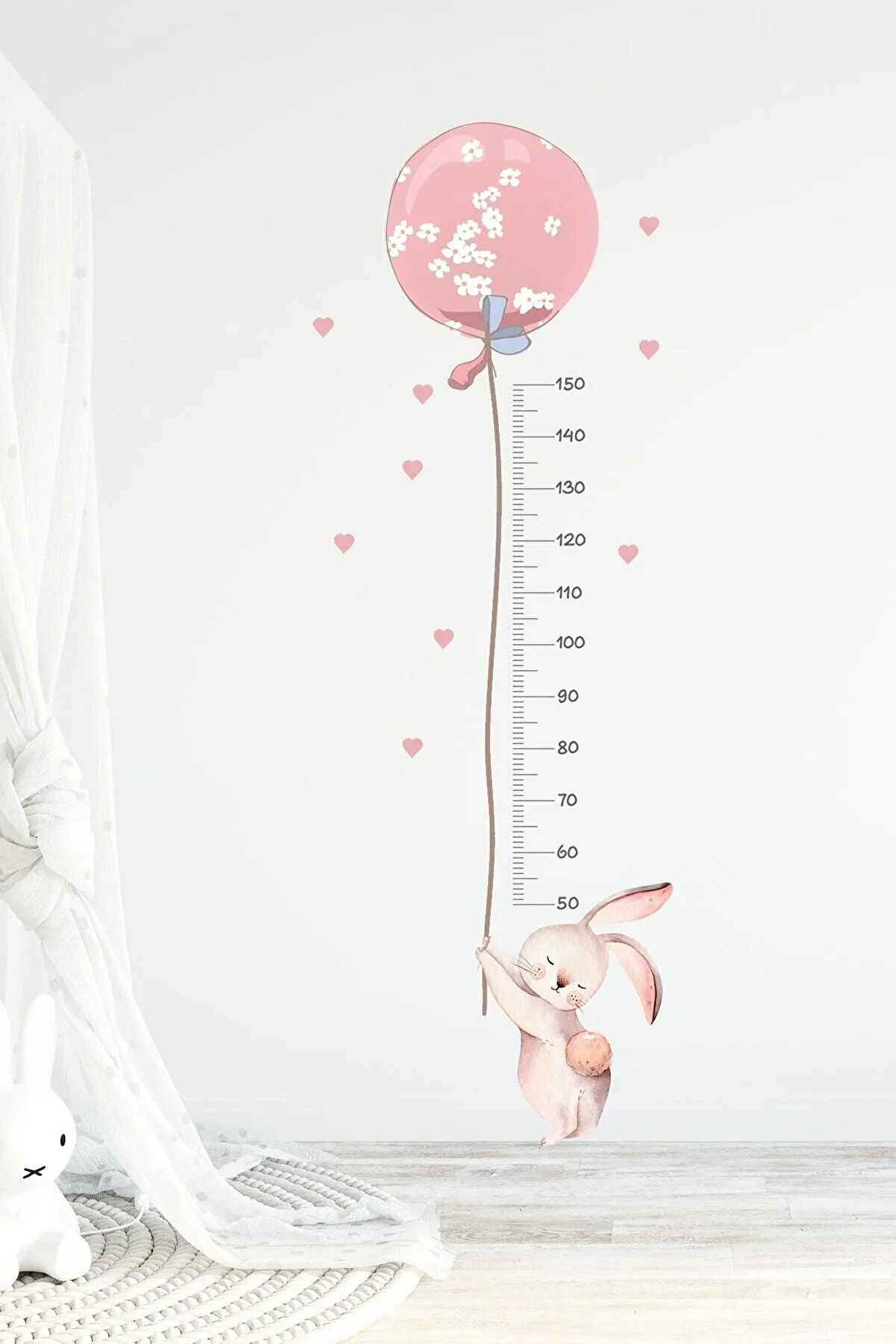 Air bubble Rabbit Stature Meter Wall Sticker Set Elegant Design Papel De Pared Quality Useful Trend 2021 New Fashion For Kids home