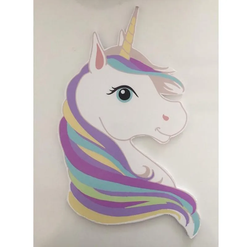 Unicorn Head Foam-board Cutout Standee with Cardboard Stand, Kids Birthday Decoration, Concept Party Supplies