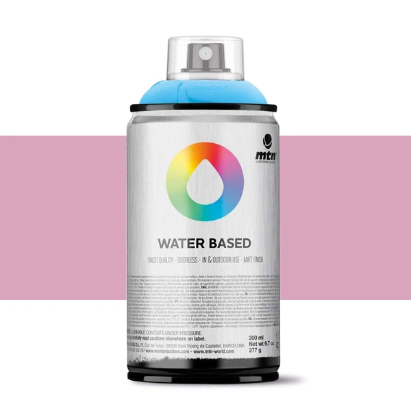 Spray paint brand MTN Water Based Color Blue Violet Pale 300 ml Montana low pressure Little Ideal smell interior