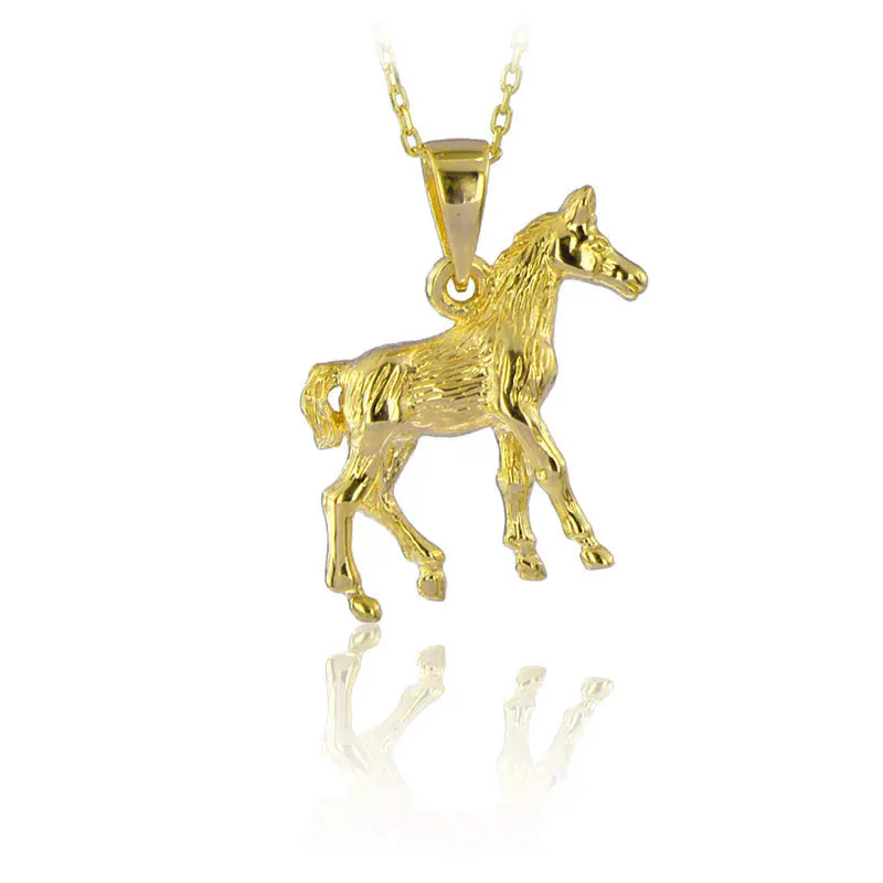 Horse Necklace 925 Sterling Silver Unisex Necklace Foal Necklace Charm Pendant