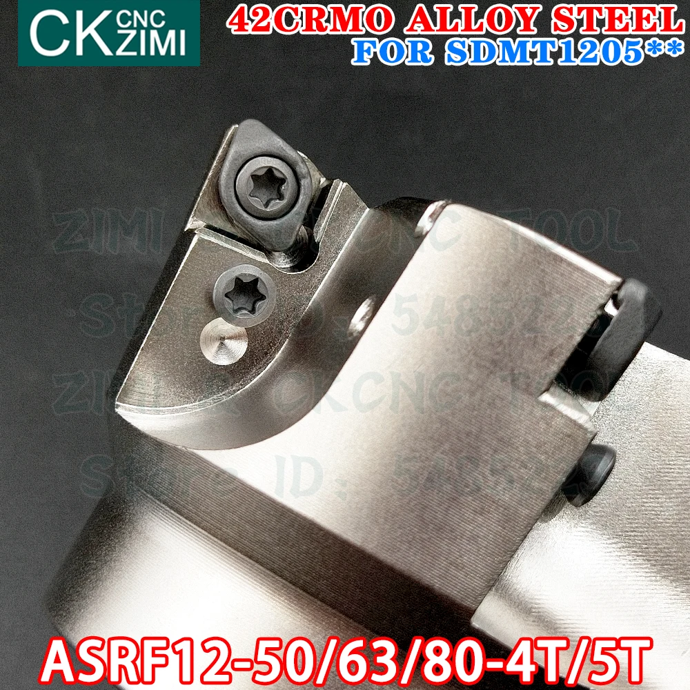 ASRF 12-80-27-5T ASRF 12-63-22-4T ASRF 12-50-22-4T face mill Rapid feed heavy cutting alloy face milling cutter for SDMT Inserts