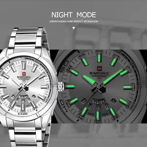Navıforce klasik casual izle erkekler için-paslanmaz çelik spor su geçirmez su geçirmez água saatler erkek kuvars kol saati, saat, saat erkek Bu saat için en iyi 10 satış-no. 5