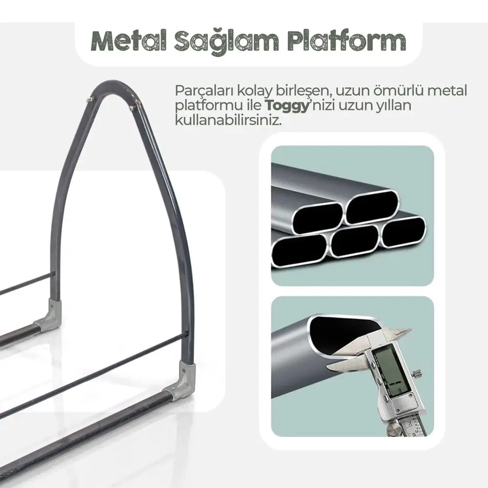 Kiwi Toggy Sallanabilir Metal Platformlu Anne Yanı Portatif Bebek Beşiği