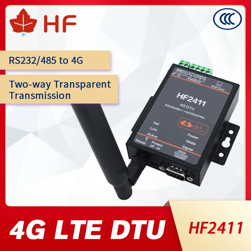 High Flying HF2411 4G DTU Module Bidirectional Transparent Transmission 485/232 Wireless Data Transmission Equipment HF2411 DTU