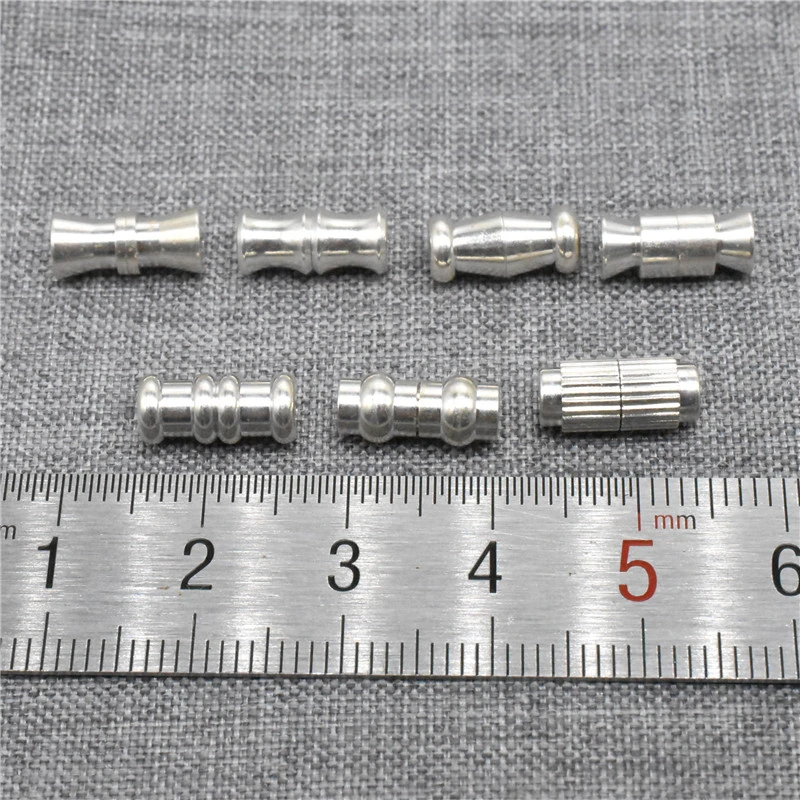 2 Piece of 925 Sterling Silver Shiny Barrel Screw Clasps for Bracelet Necklace