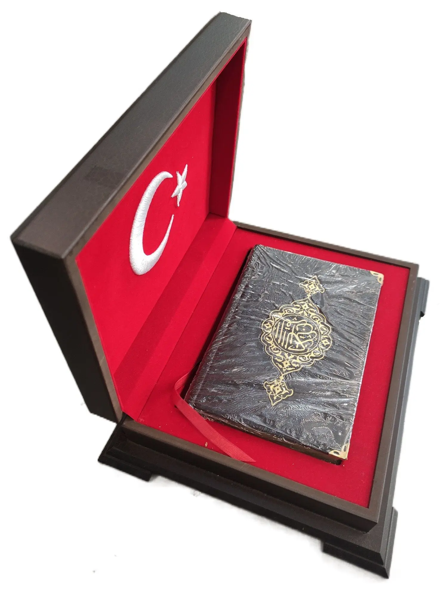 

Turkish Flag Quran Box Gifts Wooden Personalized Box Quality Muslim Set Islam Hafez Luxury decoration Eid Martyr Nationality