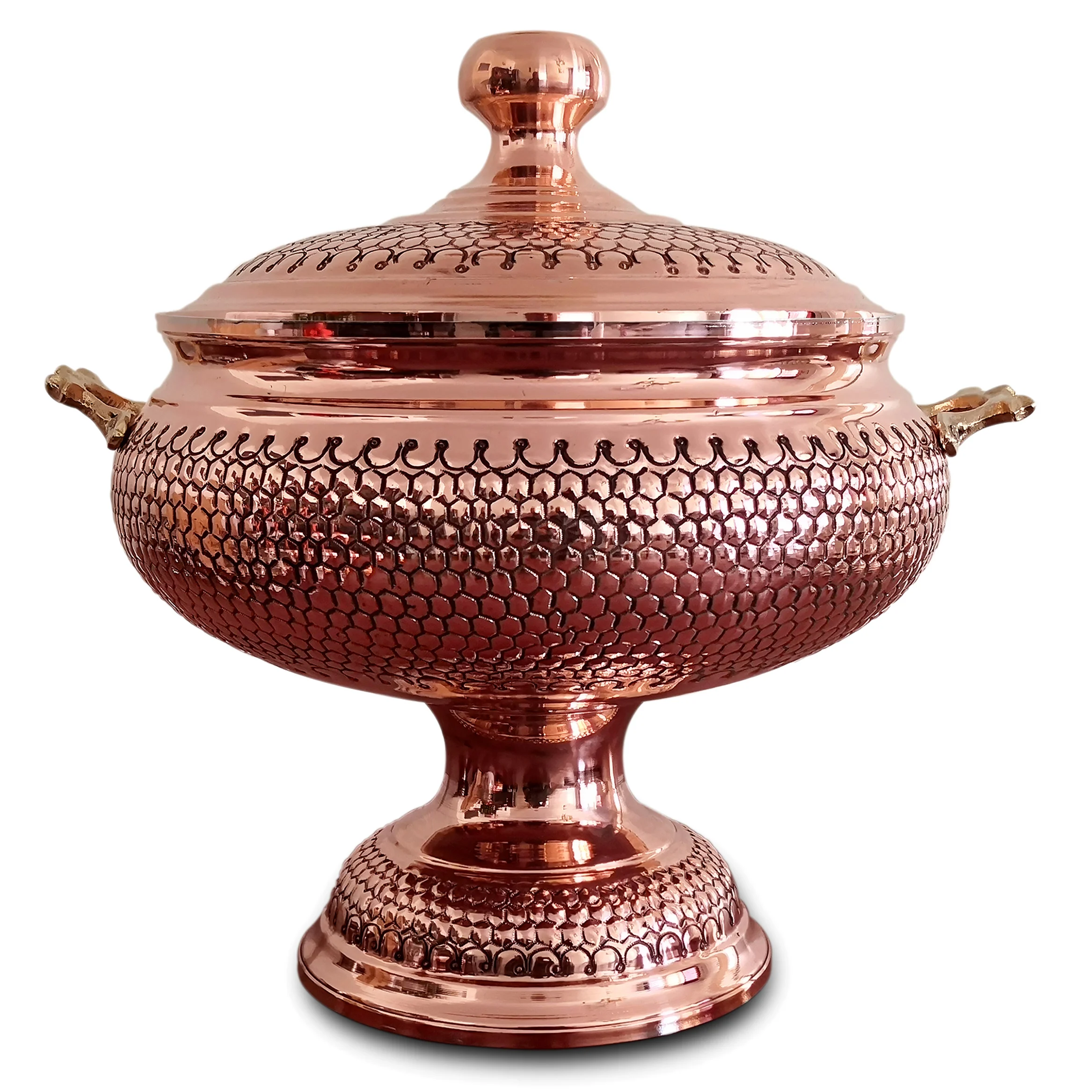 

Handmade Big Copper Soup Tureen, Soup Server Pot, Large Serving Bowl