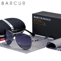 BARCUR Men Sunglasses Original Polarized Anti Blue Light Protection Men's Sun Glasses Women Pilot UV400 Eyewear