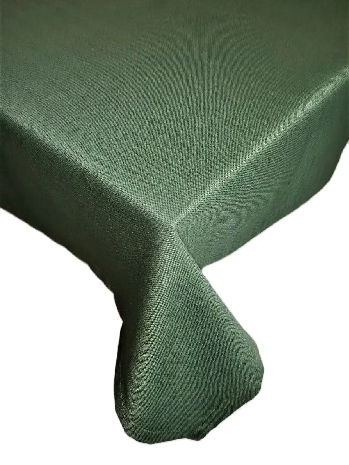 Linen Look Stain-Resistant Pine Green Table Cloth Wedding, Party,Sofa Cover Turkish Cotton For Rectangle Table