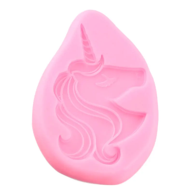 Unicorn Silicone Mold Cupcake Topper Fondant Molds DIY Baby Birthday Cake Decorating Tools Candy Clay Chocolate Gumpaste Mould