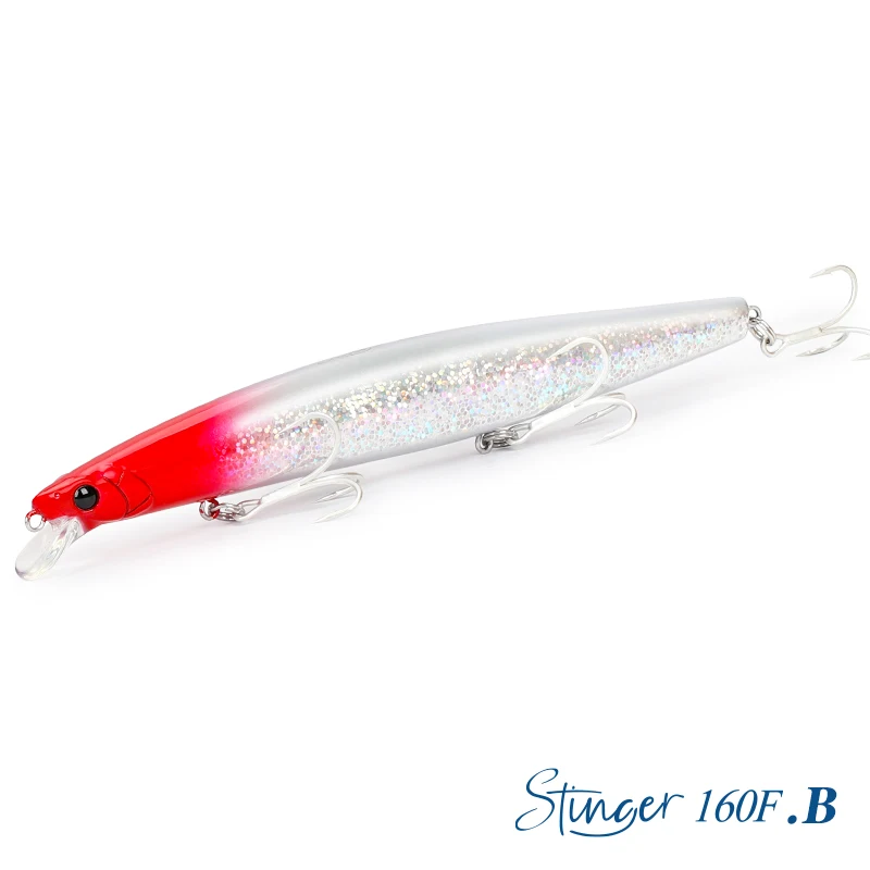 TSURINOYA Ultra-lange Casting Schwimmende Minnow Angeln Köder STINGER 160F 163mm 31g Meer Angeln Künstliche Harten köder Seebarsch Köder