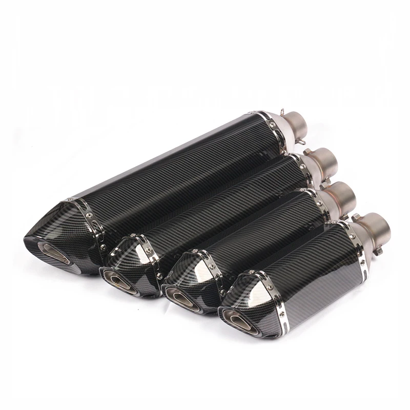 Motorcycle Exhaust Pipe Universal Muffler Escape 51mm Moto Exhaust Tips Silencer for 310mm 370mm 470mm 570mm