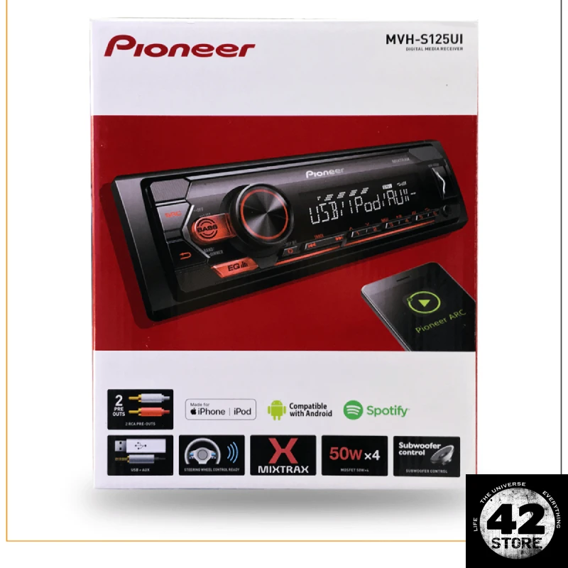 Pioneer MVH-S125UI Car Tape with USB Aux Input 2020 Model Auto Radio