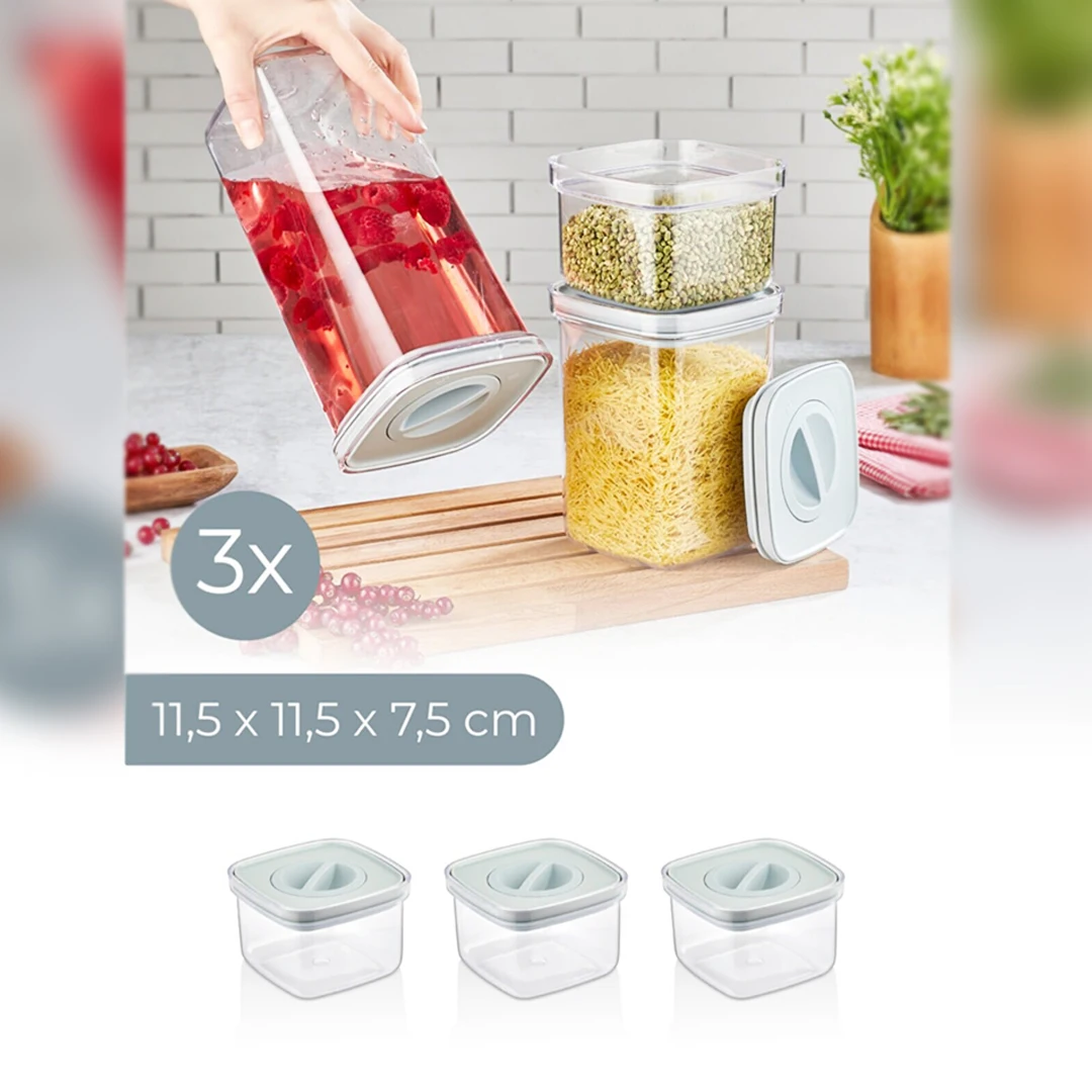 Food Storage 3 Pcs Container Kitchen Accessory Refrigerator Legumes Grain Pasta Seasoning Storage Box Transparent Ziplock Fresh