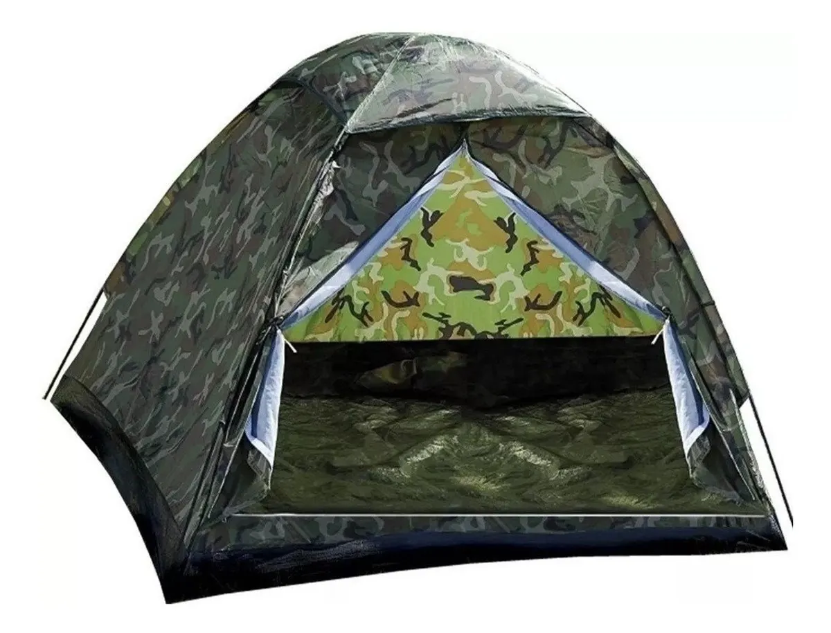 AZMS STORE-Tent 6 People New Camouflage Green Army Sealed New QUICK SHIP TO ALL BRAZIL