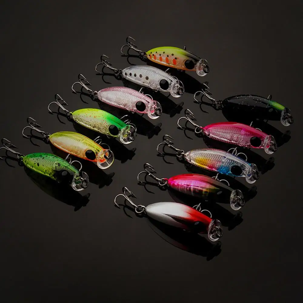 3.5cm 2.5g Fishing Lure Mini Micro Minnow Wobbler Lure 3D Eyes Diving Swaying Lure Trout Bait Jerkbait Artificial Bait Fake Bait