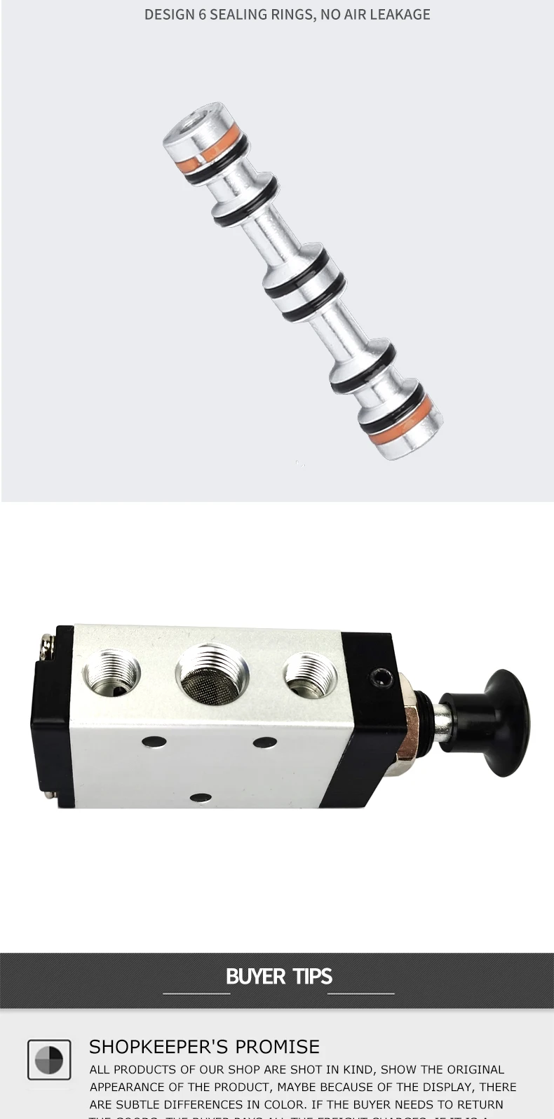 Elettrovalvola 4R310-08 Manual valve 2 Way 5 Position Push and pull Pneumatic switch of directional valve Pneumatica — dettaglio 3