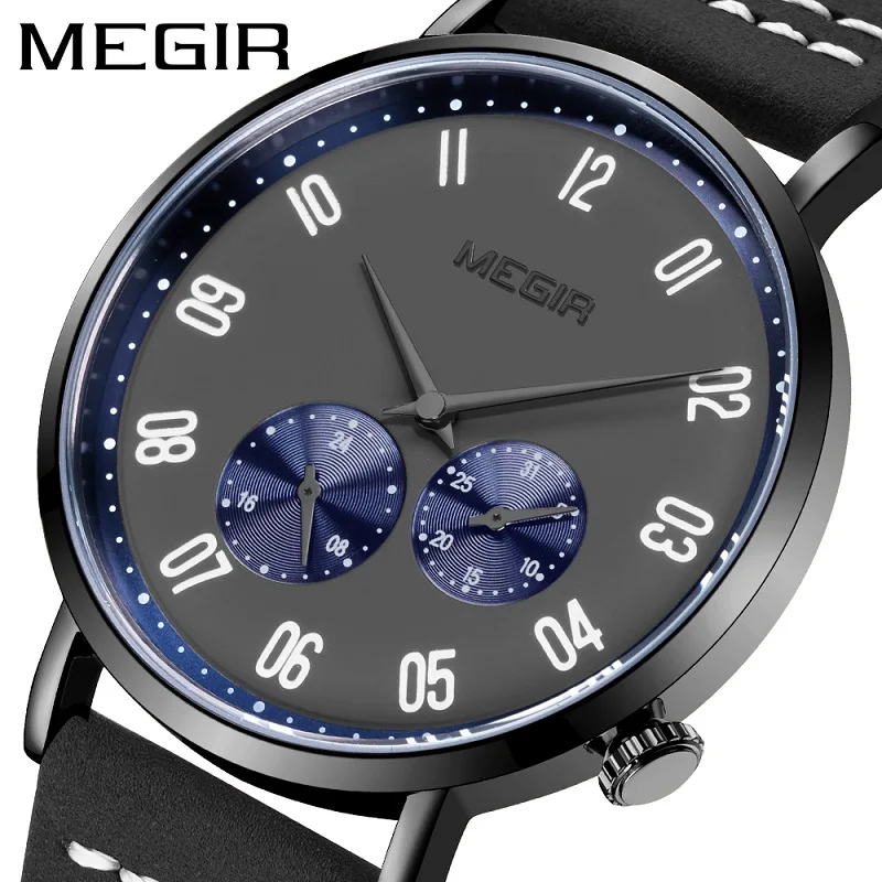 

MEGIR Creative Fashion Design Army Military Quartz Male Top Brand Waterproof Analog Sports Men's WristWatch Clock Hour Luminous