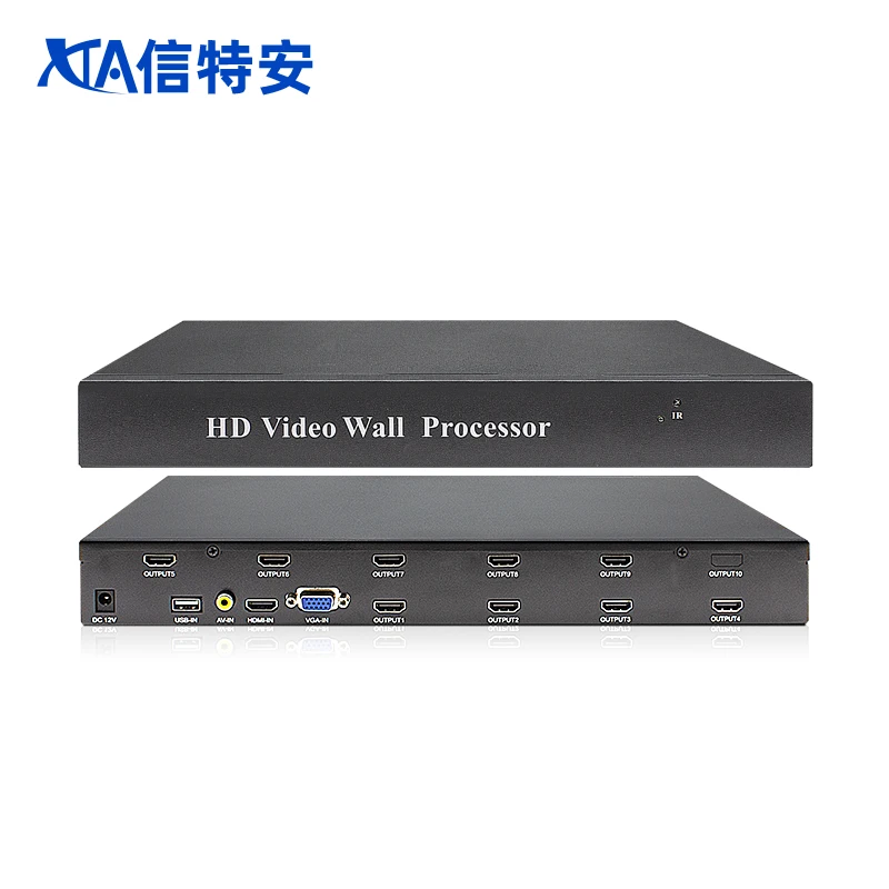 3×3 1920*1080P@60Hz video wall processor HD 3×2 2×2 4×2 2×4 LCD tv wall controller 1 input 9 HD output