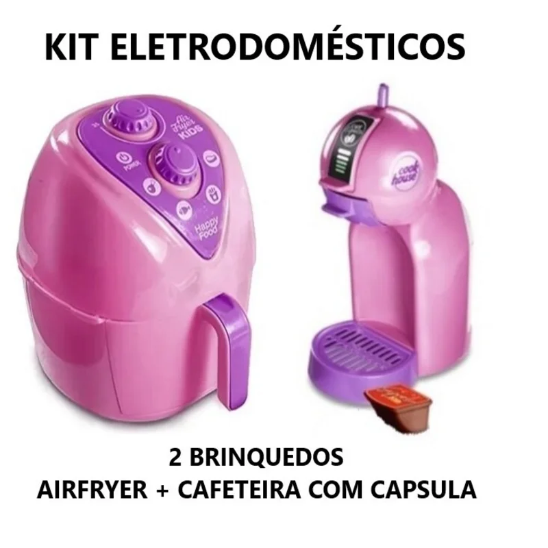 Altimar Children's Kitchen Kit 2 AirFryer and Capsule Coffee maker, Educational Toy For Children