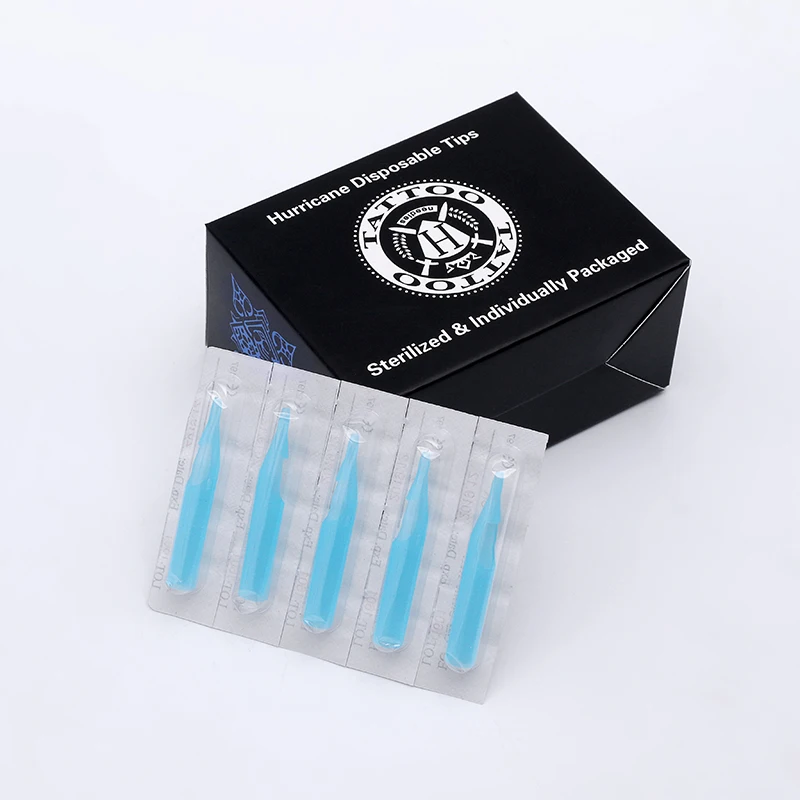 Tattoo Tip 150PCS FT Round Tip Tattoo Disposable Nozzle Tip for beginners tattoo kits supply Hurricane tattoo needle Blue