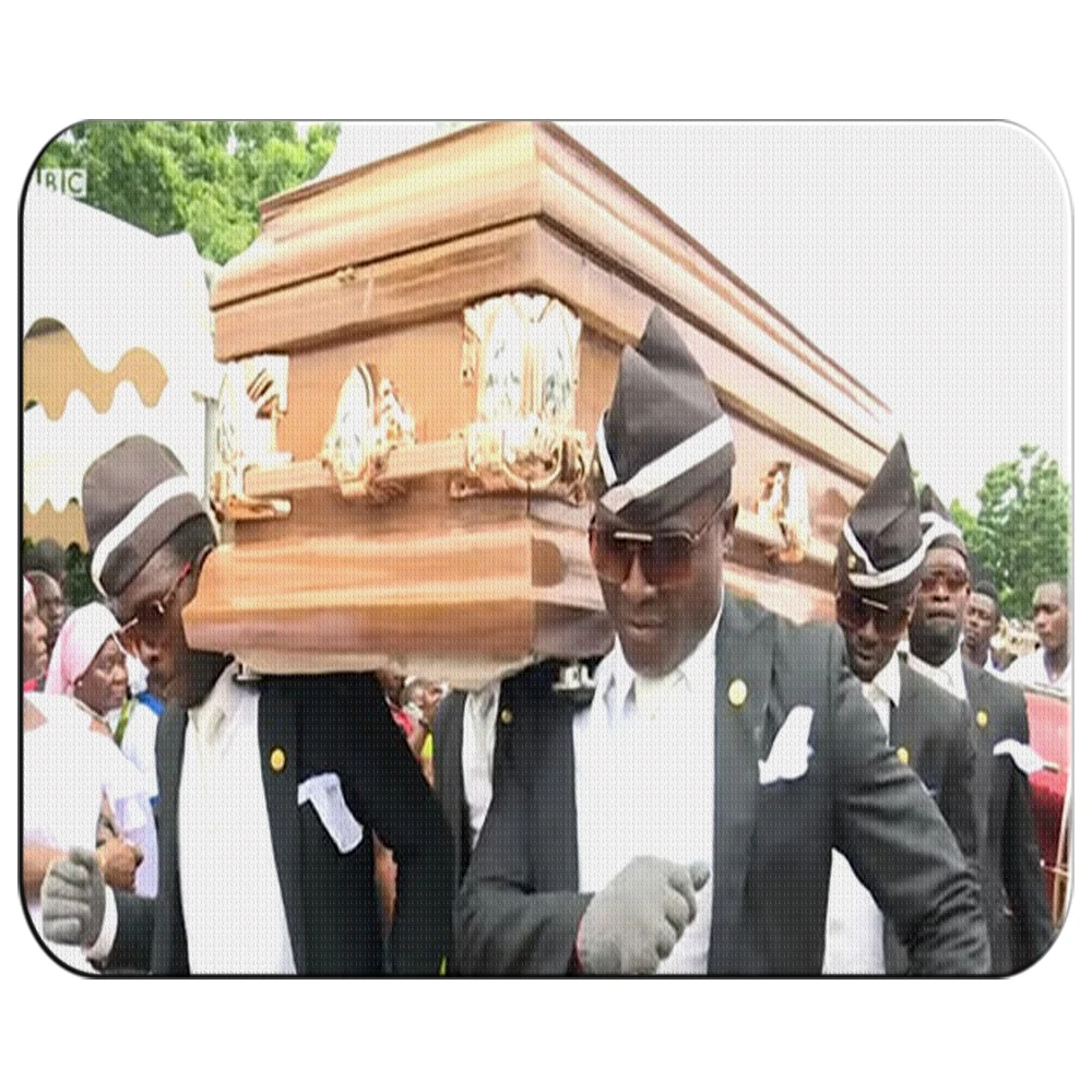 MAT SMALL BLACK DANCING WITH COFFIN mousepad raton