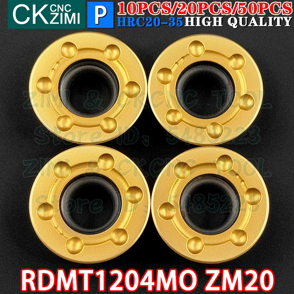 RDMT1204MO ZM20 RDMT 1204 MO MQ R6 Carbide inserts Round Milling Insert Face milling Indexable Tool CNC Metal lathe cutting Tool