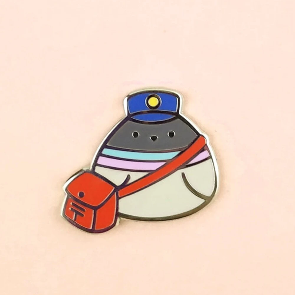 Kawaii Fat Bird Postman Hard Enamel Pin Cute Cartoon Animal Pigeon Brooch Accessories Fashion Backpack Jacket Badge Jewelry