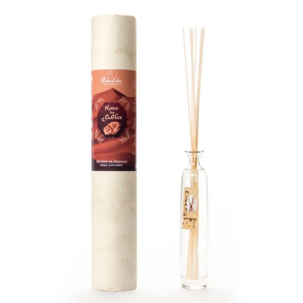 Boles d'odor ROSE DES SABLES - Mikado 200 ml. Your home perfumes rattan Rods Spreads Fragrance in Progressive Shape Air Freshener Clothes Cabinet