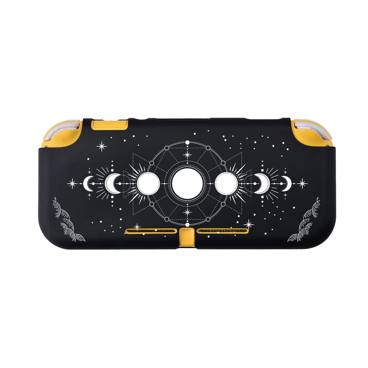 Aesthestic Black Moon Phase Nintendo Switch Lite กรณี Funda สีชมพูนุ่ม TPU ผิวเปลือก NS Lite คอนโซลอุปกรณ์เสริมสำหรับเล่นเกม